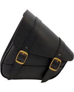 Willie & Max Black Swing Arm Bag Synthetic Leather Triangulated Swingarm Fit 