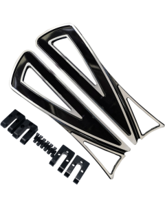 Covington Customs Black Ripper Adjustable Floorboards Harley Softail Touring 08-Up