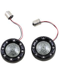Custom Dynamics ProBEAM Bullet Ringz Rear Turn Signals 1156 Black Smoke Lens