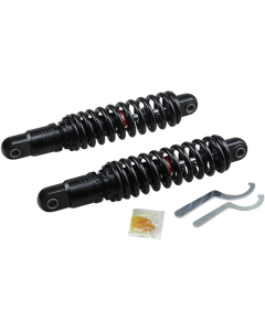 Drag 13" Premium Ride-Height Adjustable Shocks Black Heavy Duty Harley Dyna 91-17