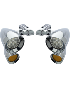 Headwinds Chrome Vampire 2" Spotlight and 1-3/8" Turn Signals Harley Road Glide 15-Up