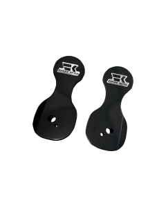 Khrome Werks Black Fairing Mirror Drop Brackets for Harley FLH Batwing 14-22