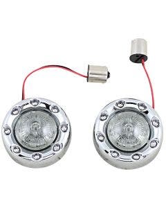 Custom Dynamics ProBEAM Bullet Ringz Rear Turn Signals 1156 Chrome Smoke Lens