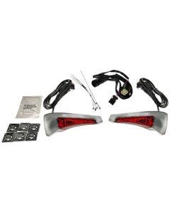 Custom Dynamics Chrome Red Sequential Tour Pak Back Rest LED Harley CVO 14-15