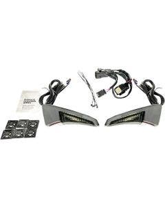 Custom Dynamics Chrome Smoke Sequential Tour Pak Back Rest LED Harley CVO 14-15