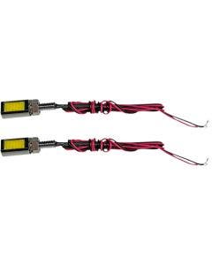 Custom Dynamics Chrome Boltz LED License Plate Tag Lights Universal 12V