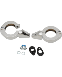 Drag Chrome 41mm Fork Turn Signal Clamp Mounts Harley & Metric Custom
