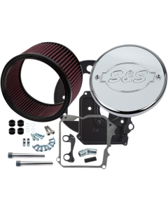 S&S 170-0295E Air Cleaner Kit Chrome Etched Logo Cover Indian Touring 14-Up