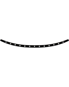 Memphis Shades Black Stainless Steel Windshield Trim Dish Harley Batwing 96-13