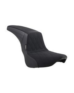 Le Pera Black Kickflip 2-Up Seat Harley Softail Fat Boy 18-23