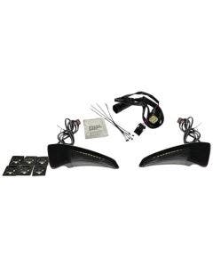 Custom Dynamics Black Smoke Sequential Tour Pak Back Rest LED Harley CVO 14-15