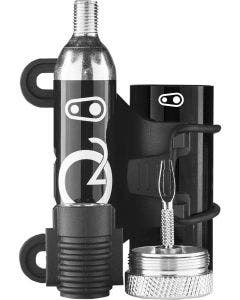 Crankbrothers 16570 Cigar Tool Plug Kit with CO2 Inflator Adapter Black/Silver