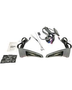 Custom Dynamics Chrome Smoke Sequential TourPak Back Rest LED Light Harley 14-20