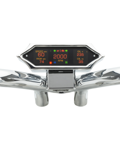 Dakota Digital MLX-9000 Series Speedometer Gauge Chrome Spiked Harley Databus 04-13