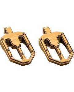 Pro One 500751TIN Gold Moto V1 Foot Peg Male Mount Harley Softail M8 18-20