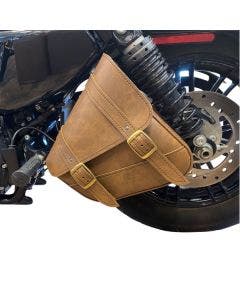Willie & Max Brown Swing Arm Bag Synthetic Leather Dual Shock Swingarm Fit 