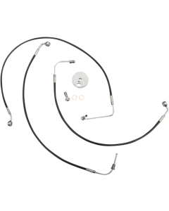 La Choppers Black Stainless Brake Line Kit 18-20 Apes Harley ABS Softail 18-Up