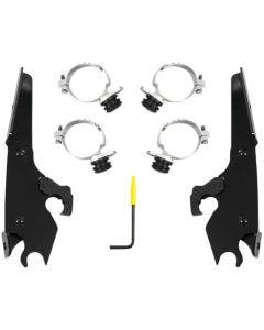 Memphis Shades Black Batwing Fairing Trigger-Lock Mounting Kit Harley Roadster 16-20