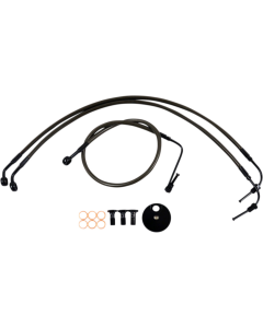 La Choppers Midnight Stainless Brake Line Kit 18-20 Apes Harley ABS Softail 18-Up