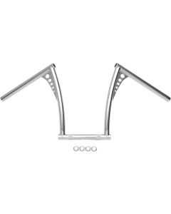 Performance Machine Chrome Vintage Springer 1" Handlebars Pre-Drilled Knurled