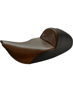 Saddlemen Black Brown Lariat Solo Seat Smooth Stitched Harley Touring 97-07