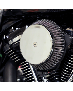 LA Choppers Chrome Plain Cover Big Air Cleaner Kit Harley Twin Cam 08-17