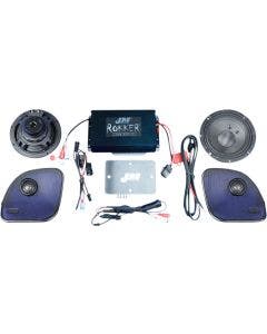 J&M Stage-5 Rokker® XXR 400w 2 Channel Amp Speaker Kit Harley Road Glide 15-20