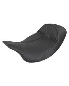 Saddlemen Black Dominator Extended Reach Solo Seat Carbon Stitch Harley Touring 08-23