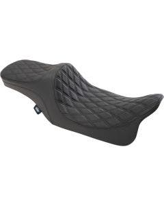Drag Specialties Predator III 2-Up Seat Black Double Diamond Harley Touring 97-07