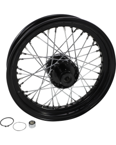 Drag Black 16 x 3 40 Spoke Front Wheel Single Disc No ABS Harley Softail 86-99