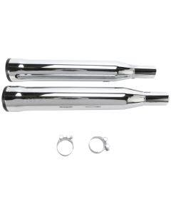 Cobra Chrome RPT 3" Slip-On Mufflers Racepro Tips 6080 Harley Sportster XL 07-13