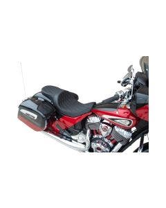 Drag Specialties Low Profile 2-Up Seat Black Diamond Stitch Indian Touring 14-20