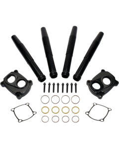 JIMS Black Low Profile Tappet & Rod Covers Harley M8 Touring Softail 17-Up