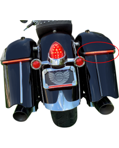 Custom Dynamics Low Profile Saddlebag Lights Red Lens Chrome Trim Indian 15-Up