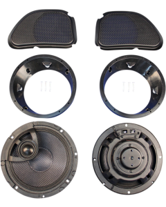 J&M ROKKER XRP 6.58 Fairing Speaker Kit Hi-Output Tweeter Harley Road Glide 98-13
