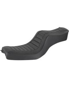 Saddlemen Black Hog Killers 2-Up Seat Pleated Gel Harley Dyna FXD 06-17