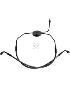 Magnum KARBONFIBR Lower Brake Line AN-3 Non ABS Dual Disc Harley Touring 94-07