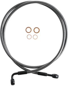 Magnum KARBONFIBR 50" EZ-Align Brake Line 180 90 Degree Harley Softail Dyna 85-08