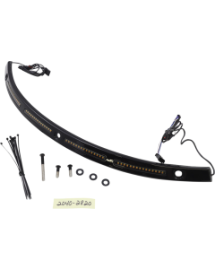 Custom Dynamics Genesis 4 Smoke LED Windshield Black Trim Harley Batwing 06-13