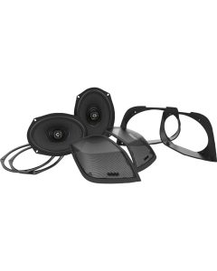 Hogtunes Retro 6x9 Lid Cut In w/ Speakers Kit for Harley Saddlebag Lids FLH 14-23
