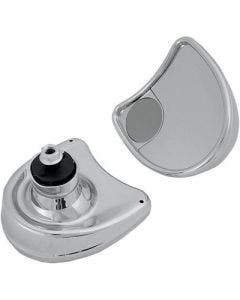 Drag Touring Chrome Inner Fairing Mount Mirrors w/ Blind Spot Harley Batwing 96-13