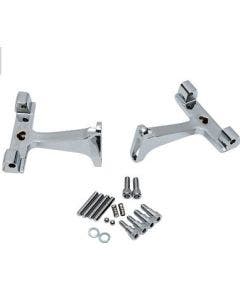 Drag Specialties Chrome Passenger Floorboard Mounts OEM 53070-00A Harley FLH | 1621-0392
