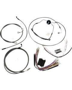 Magnum Black Pearl Handlebar Cable Install Kit 12-14 Rise Apes Harley 09-12
