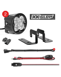 XK Glow C3 Cube Driving Lights Fog Mount RGB Accent Lighting Kit XK065003-D-KIT