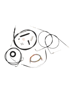 La Choppers Complete Black Vnyl Cable Line 15"-17" Kit Harley 07-10 FXST/B/C 