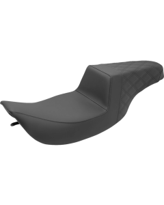 Saddlemen Black Rear Lattice Stitch LS Diamond Step Up Seat Harley FLH 97-07