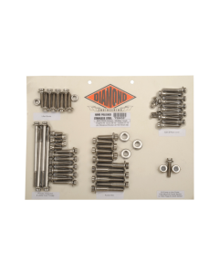 Diamond 12 Point Polished Stainless Steel Engine Bolt Kit Softail & Dyna 06-15