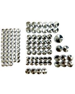 Drag Chrome Deluxe Engine Transmission Bolt Cover Caps Harley M8 17-20