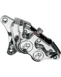 Performance Machine Chrome 11.5"  Front 4 Piston Caliper Left Side for Harley