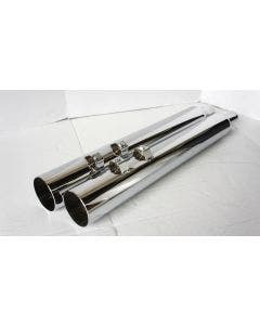 Jones Exhaust Full Boar Straight Cut Slip-On Muffler 1.75 Baffle Harley FL 95-15 | JPT3123MC134